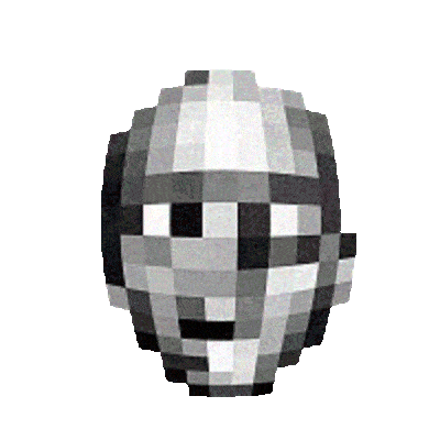 3D rendered animated spinning head